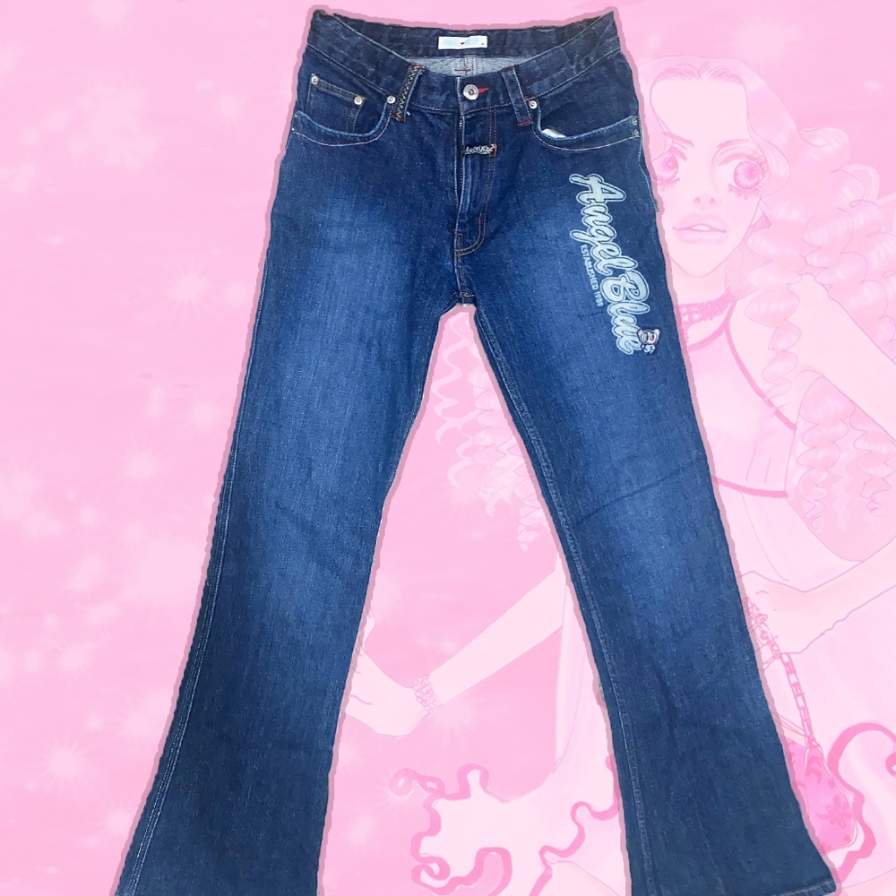 Angel Blue Logo Jeans